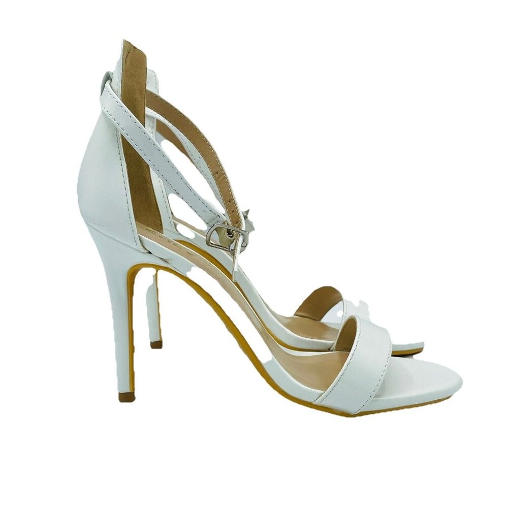 ZriEy Heels Womens Size 6 M White High Heels Stiletto Ankle Strap Open Toe Shoes
